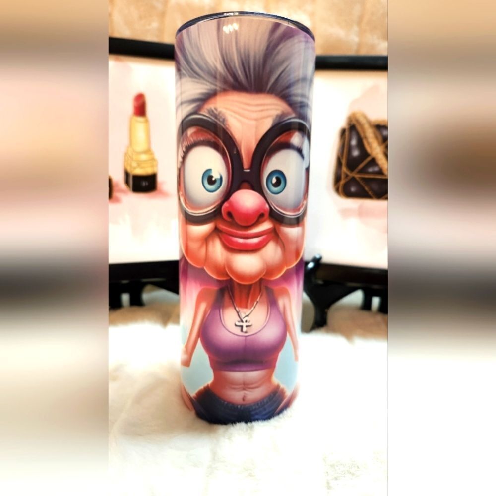 Cartoon Character Tumbler - Purple